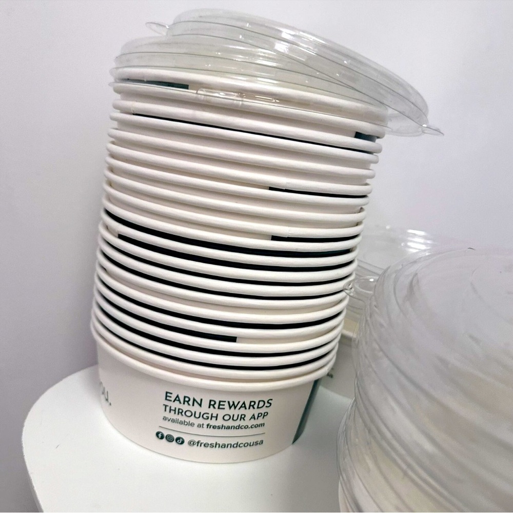 Fresh & Co Lot Of 25 Empty Food Containers Salad Bar for reuse recycle gardening